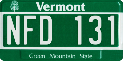 VT license plate NFD131