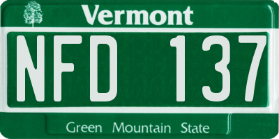 VT license plate NFD137