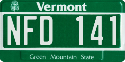 VT license plate NFD141