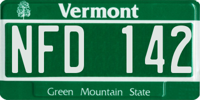 VT license plate NFD142