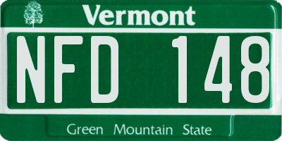 VT license plate NFD148