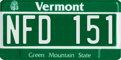 VT license plate NFD151