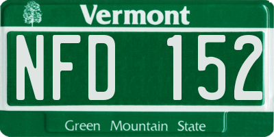 VT license plate NFD152