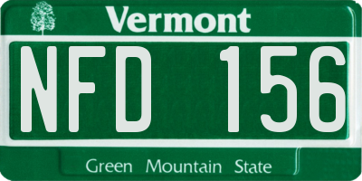 VT license plate NFD156
