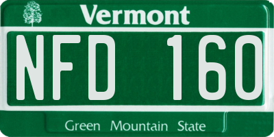 VT license plate NFD160