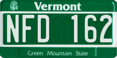 VT license plate NFD162