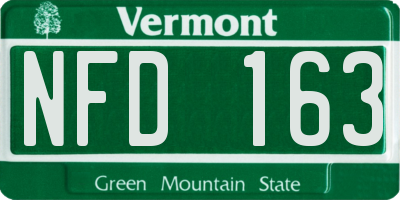 VT license plate NFD163
