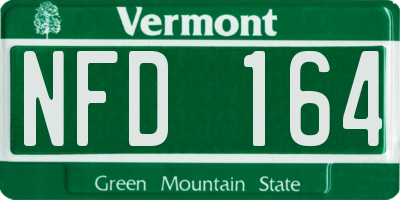 VT license plate NFD164