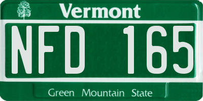 VT license plate NFD165