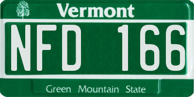 VT license plate NFD166