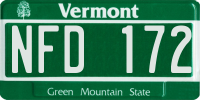VT license plate NFD172