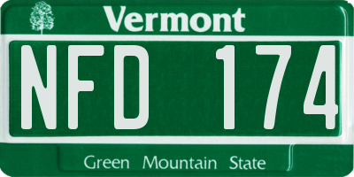 VT license plate NFD174
