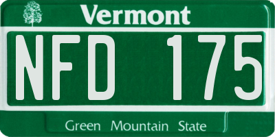 VT license plate NFD175