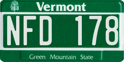 VT license plate NFD178