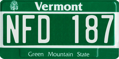VT license plate NFD187