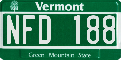 VT license plate NFD188