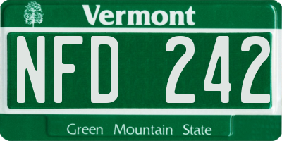 VT license plate NFD242