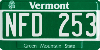 VT license plate NFD253