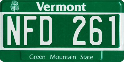 VT license plate NFD261