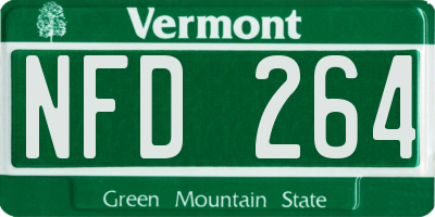 VT license plate NFD264