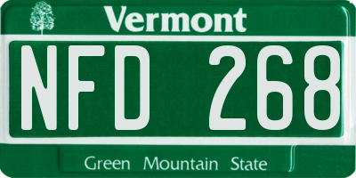VT license plate NFD268