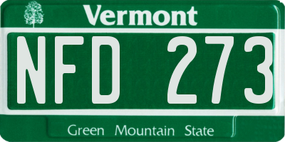VT license plate NFD273