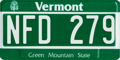 VT license plate NFD279