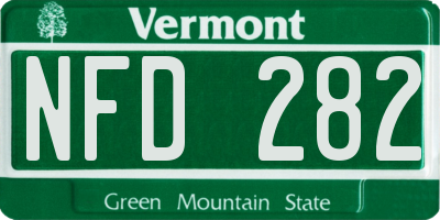 VT license plate NFD282