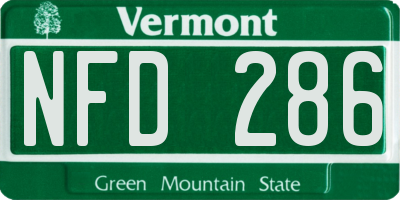 VT license plate NFD286