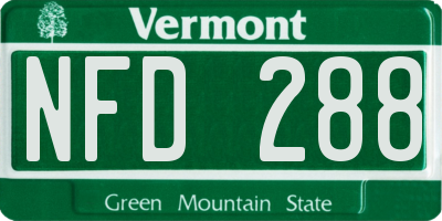 VT license plate NFD288