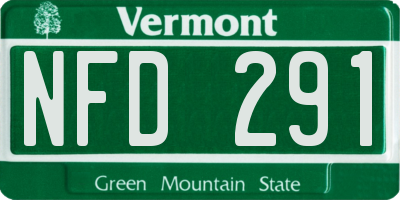 VT license plate NFD291