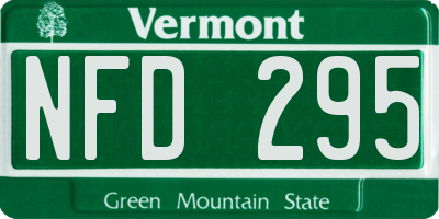 VT license plate NFD295