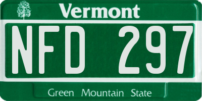 VT license plate NFD297