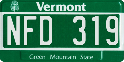 VT license plate NFD319