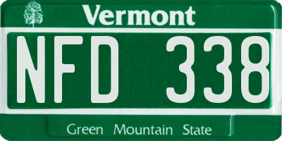 VT license plate NFD338