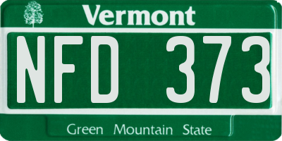 VT license plate NFD373