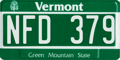 VT license plate NFD379