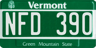 VT license plate NFD390