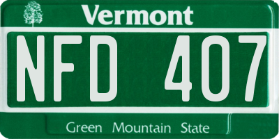VT license plate NFD407