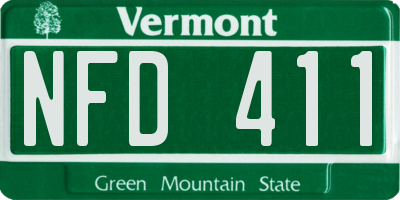 VT license plate NFD411