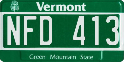 VT license plate NFD413