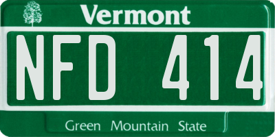 VT license plate NFD414