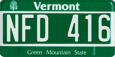 VT license plate NFD416