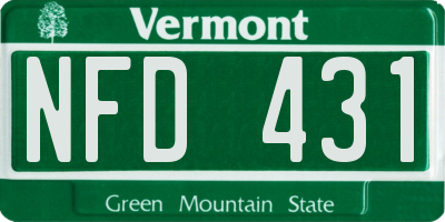 VT license plate NFD431