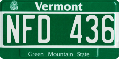 VT license plate NFD436