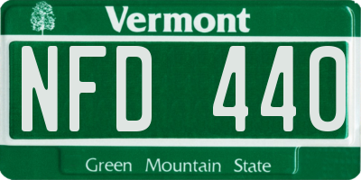 VT license plate NFD440