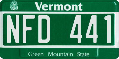 VT license plate NFD441