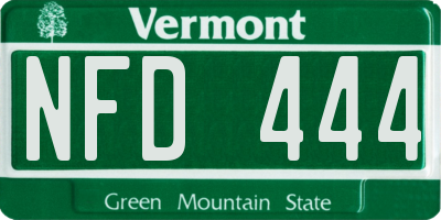 VT license plate NFD444
