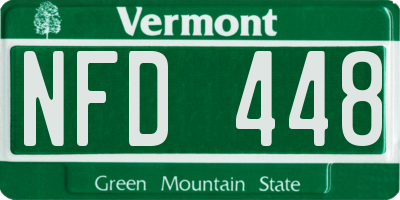 VT license plate NFD448