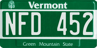 VT license plate NFD452